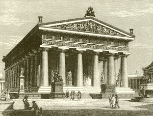 An Early Doric Temple: The Sanctuary of Poseidon at Paestum by English School