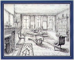 An English Regency Country House Interior by English School