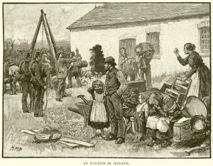 An Eviction in Ireland by English School