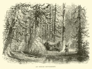 An Indian Settlement by English School