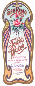 An art nouveau perfume label for 