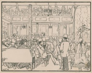An audience at the music hall by English School