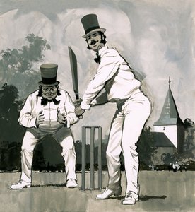 An Early Victorian Cricketer by English School