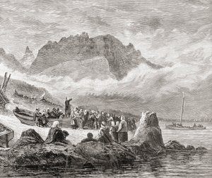 An Open Air Service on the Isle of Skye, Inner Hebrides by English School