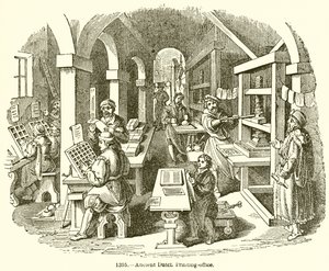 Ancient Dutch Printing-Office by English School