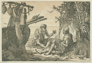 Ancient Greek Fishermen by English School