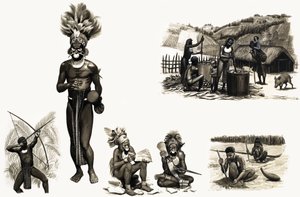 Ancient Peoples of the World: New Guinea Mountain Tribes -- Bird Plumes Are Their Wealth by English School