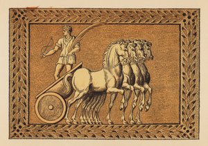 Ancient Rome: Nero as Victor in a Chariot Race by English School