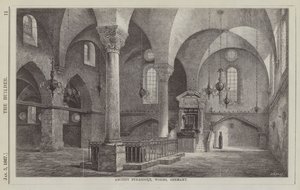 Ancient Synagogue, Worms, Germany (engraving) by English School