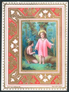 Angels in the woods, Christmas Card by English School