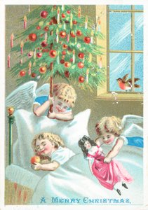 Angels Watching Child in Bed