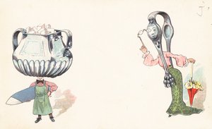 Anthropomorphic Kitchen Utensils by English School