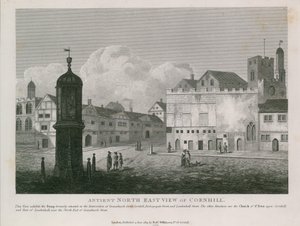 Ancient North East View of Cornhill by English School