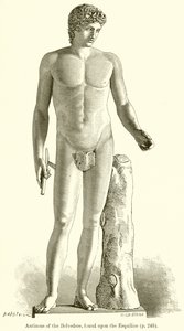 Antinous of the Belvedere, Found upon the Esquiline by English School