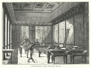 Antiquarian Room, Register House (engraving) by English School