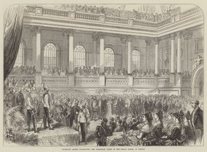 Archduke Albert distributing the Exhibition Prizes in the Riding School at Vienna