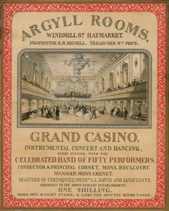 Argyll Rooms, Windmill Street, Haymarket, London by English School