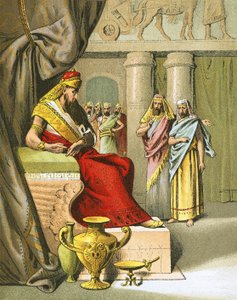 Arioch Brings in Daniel to the King by English School