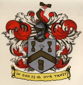 Arms of the Bricklayers and Tilers of the Gateshead Chapter, 1671, from The History of Freemasonry, volume II, published by Thomas C. Jack, London, 1883