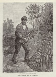 Arranging Wood for the Pit by English School