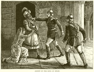 Arrest of the King of Delhi by English School