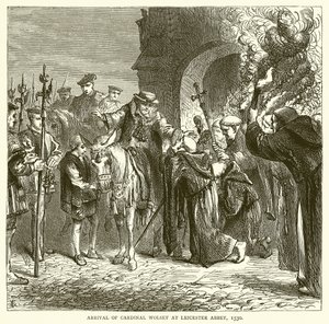 Arrival of Cardinal Wolsey at Leicester Abbey, 1530 by English School
