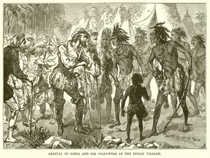 Arrival of Ojeda and his Followers at the Indian Village