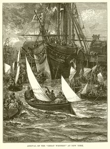 Arrival of the Great Western at New York by English School