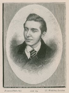 Arthur W Pinero, aged 19 by English School