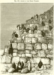Ascent of the Great Pyramid by English School
