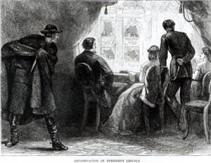 Assassination of President Lincoln, 14th April 1865 by English School