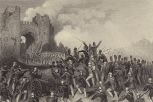 Assault of Delhi - Capture of the Kashmiri Gate by English School