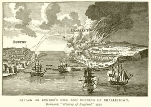 Attack on Bunkers Hill and Burning of Charlestown by English School