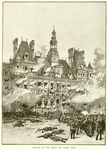 Attack on the Hotel de Ville, 1830 by English School