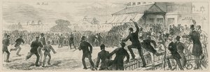 Australian Cricketers at Kennington Oval: The finish by English School