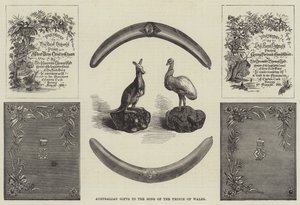 Australian Gifts to the Sons of the Prince of Wales (engraving) by English School