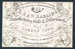 B E & W Barling, manufacturing gold and silversmiths by English School