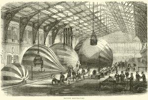 Balloon Manufactory, October 1870 by English School
