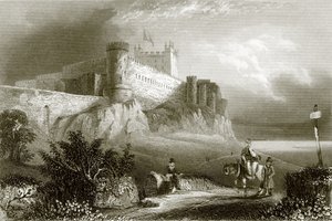 Bamborough Castle by English School