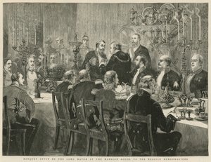 Banquet Given by the Lord Mayor at the Mansion House by English School