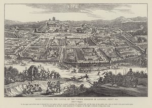 Banza Lovangiri, the Capital of the Former Kingdom of Lovango, about 1670 by English School