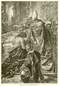 Baptism of a Barbarian King by English School