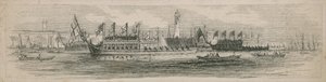 Barge on the Thames by English School