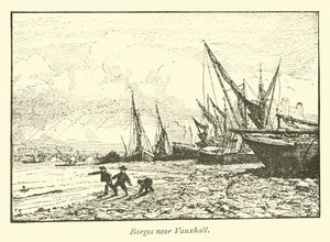 Barges near Vauxhall by English School