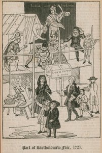 Bartholomew Fair, 1721; Lee and Harpers Booth by English School