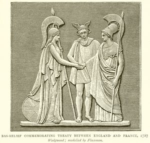 Bas-Relief Commemorating Treaty between England and France, 1787
