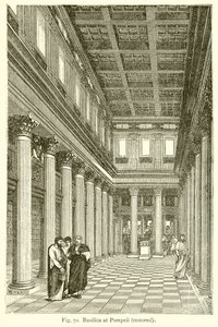 Basilica at Pompeii (Restored) by English School