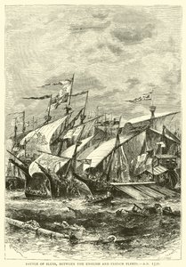 Battle of Sluys, between the English and French Fleets, AD 1340 by English School