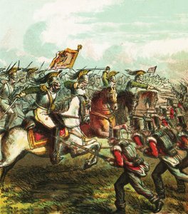 Battle of Waterloo by English School