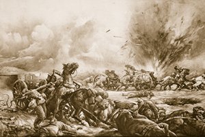 Bavarian Battery Caught by British Gun Fire while Limbering Up South of the Rapaume Road, 1914-19